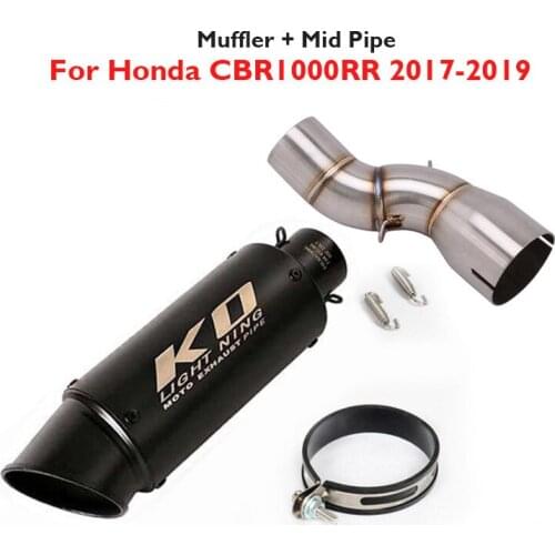 Slip on CBR1000RR Motorcycle Exhaust Muffler Silencer Tip Pipe Middle Connect Link Tube for Honda CBR1000RR 2017 2018 2019