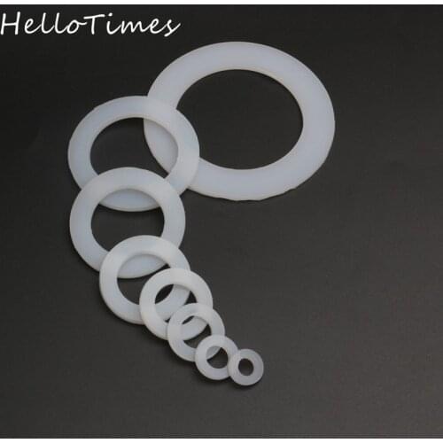 10pcs 1/4" 3/8" 1/2" 3/4" 1" 20/25/32/40/50mm Silicon Flat Gasket O-Ring Seal Washer Ring Plumbing Faucet Washer Sealing Ring
