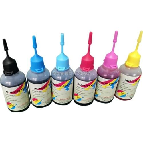 6X 50ml T0811-T0816 Refill Dye ink for Epson Stylus Photo RX695 1410 TX659 TX720WD TX800FW TX820FWD inkjet printer