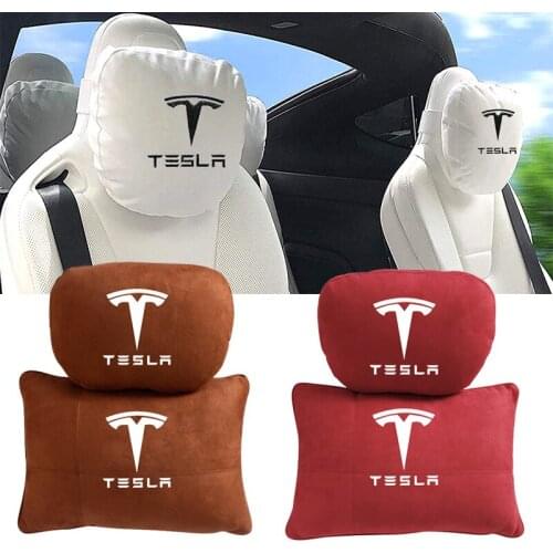 Ca Cervical Spine Protection Neck Pillow Lumbar Cushion for Tesla ModelX Model3 Model S Roadster Cybertuck Headrest Accessories