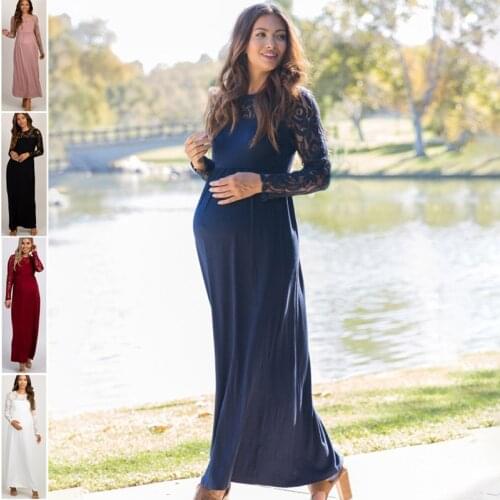 Moms Womens Long Summer Party Evening Dresses Maternity Breastfeeding pregnancy Dresses for Pregnant Women