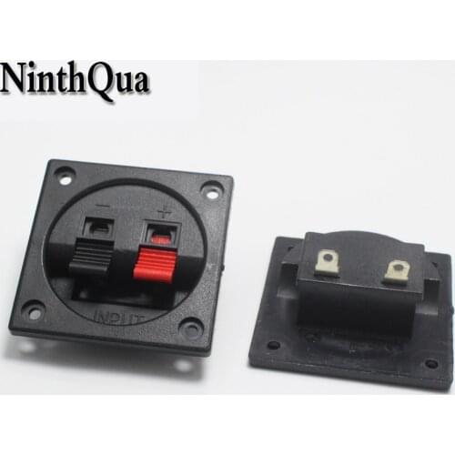1pcs 2Pin Squarer Stereo Speaker Terminal Red + Black Junction Box Terminals WP2-7 Audio Clip Connector