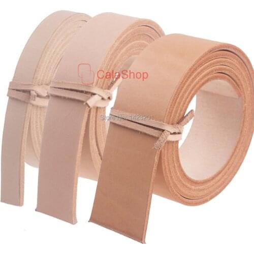 1 Pcs / Lot 14mm 24mm 39mm Width Natural Tanned Leather Strip Belt Straps Blank DIY For Suture Needle Buckle Buck