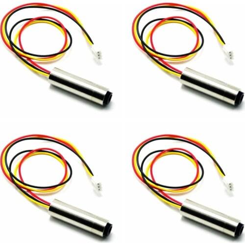 4pcs Adjustable 650nm 3mw - 5mW Red Laser Diode Module Focus Dot Head 12mm*30mm w TTL 0-15khz