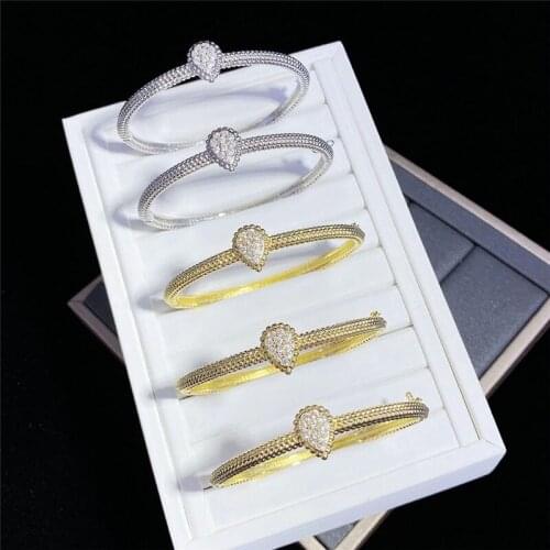 5pcs/lot New design colorful cz bangle,plated drop shape cubic zircon component jewelry,popular bangle cheap wholesale
