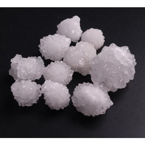 6pcs Chakra Energy No Hole Reiki Point Meditation Irregular translucent particle Rough Druse Crystal Clear Qaurtz Drusy Raw Free