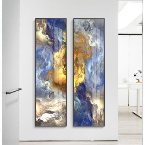 Abstract sky colorful clouds canvas painting posters and print modern landscape wall art pictures for living room bedroom Aisle