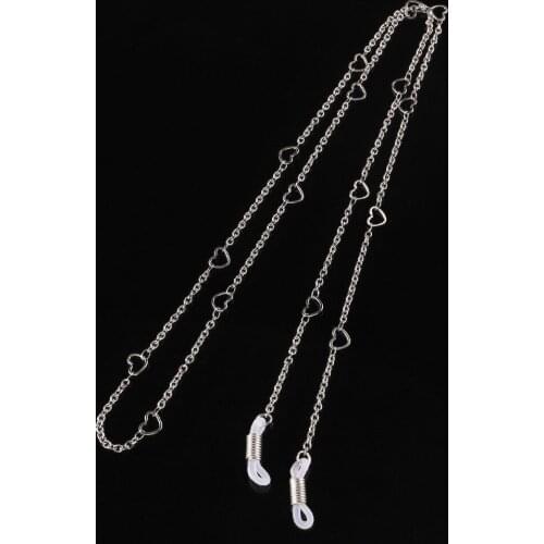 316L Stainless Steel 70CM Heart Eyeglasses Chains Glasses Rope Sunglasses Strap Cord Neck Band For Eyewear Accessories
