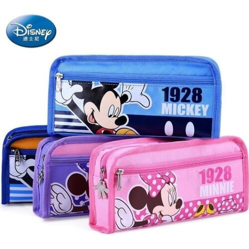 Disney Mickey Minnie Cartoon Student Pencil Case Boys and Girls Pencil Case Student Prize Gift Pencil Case