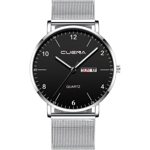 CUENA 2019 new fashion sports men watches Top brand luxury waterproof Simple Ultra-thin watch men Quartz clock Relogio Masculino