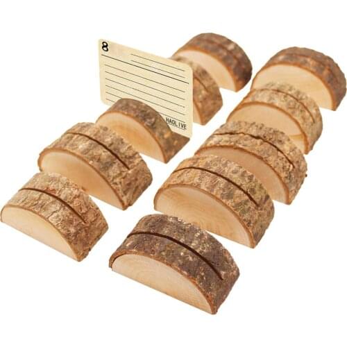 Wooden Name Place Card Holder Memo Note Card Clip Home Decor Pack of 10