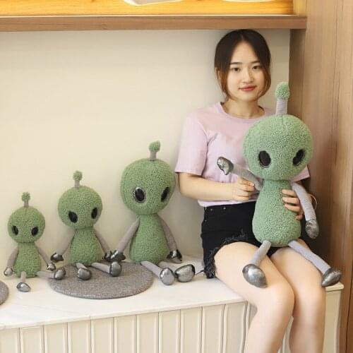 65cm Science Movie Figure Alien Strange ET Plush Toy Soft Planet Creature Stuffed Fun Trick Film Kids Cartoon Unique Ugly Gift