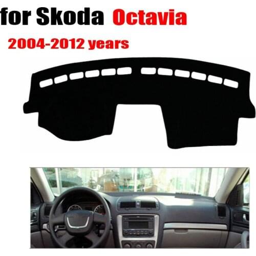 FUWAYDA car dash covers For Skoda Octavia 2004 to 2012 car dashboard stickers Left hand drive dashmat pad dash covers