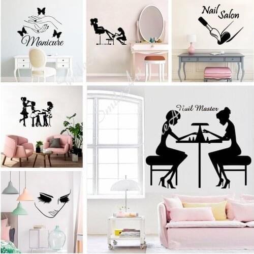 Creative Manicure Wall Stickers Decorative Sticker Home Decor For Babys Rooms Decoration Accessories