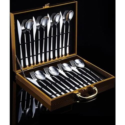 High-grade Western Tableware Set Stainless Steel European Household Steak Knife Fork Spoon Three Sets Of Exquisite Packaging