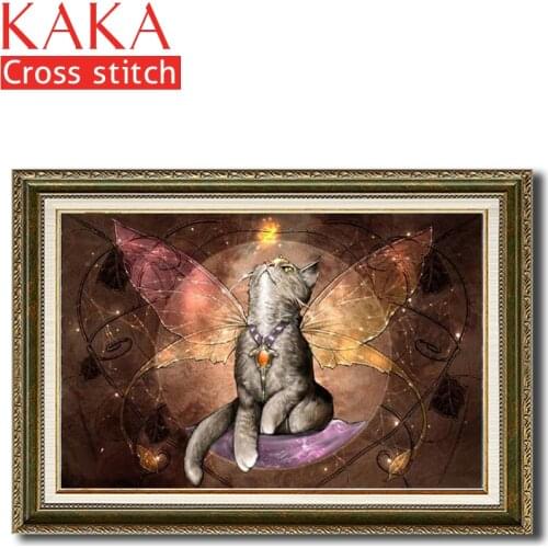 Cross stitch kits,Embroidery needlework sets with printed pattern,11CT-5D canvas for Home Decor Painting,Animals Full NCKA002