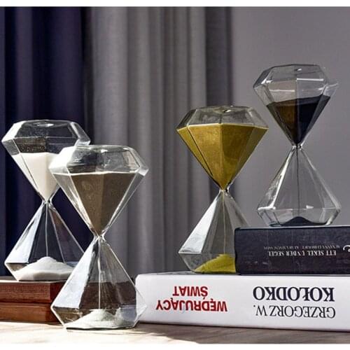 5/15/30 Minutes Diamond Hourglass Timer Desk Table Sand Clock Home Hourglass Decorative Sand Timer 2021 Birthday Gift