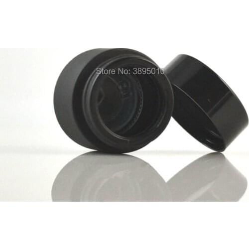 5g 10g black Empty Frost Glass Cream Jar with Black Lids Make Up Cosmetic Glass Containers F1072