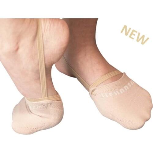 New Factory Original Girls Rhythmic Gymnastics Toe Shoes Soft Half Knitted Socks Art Ballroom Ginastica Elastic Dance Feet Shoes