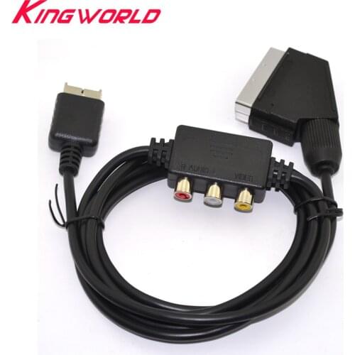TV Lead cable cord Scart Cable with AV Box Adapter for p-laystaion 2 for P-S2 Console