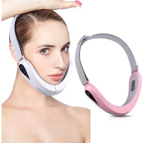 CkeyiN EMS Face Slimming Belt LED Photon V Face Lifting Vibrating Skin Firming Massager Double Chin Remover V-Line Beauty Care