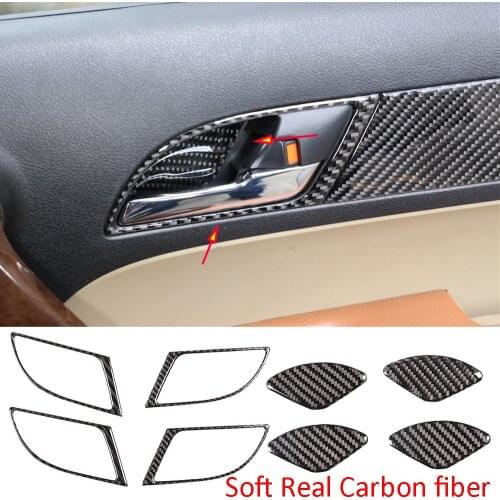 Real Carbon Fiber Inner Door Handle & Bowl Cover For Honda CRV CR-V 2007-2011