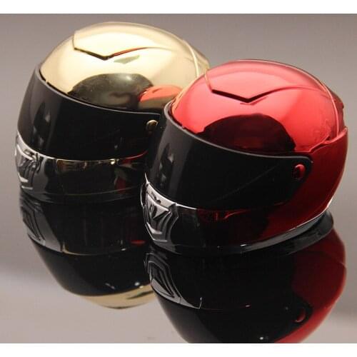 Cool Lighter Creative Helmet Shaped Flame Gas Mini Lighters Funny Gift Collection for Men Cigarette Igniter