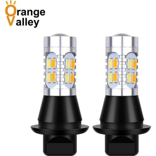 2Pcs 1156 p21w 7440 ba15s BAU15S T20 W21W WY21W Canbus light Turn Signal Dual Mode DRL LED External Lights