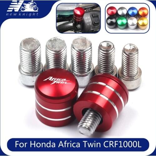 2 Pcs For Honda Africa Twin CRF1000L All Years Motorcycle CNC Aluminum M10M8 Rearview Handlebar Mirror Bolt Screws Mount Adapter