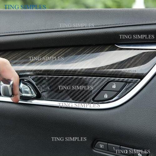 Car Styling protection armrest handrail trim ABS silver door inner built handle bowl hoods 4pcs For Cadillac XT6 2020 2021