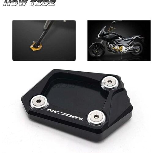 CNC Billet Aluminum Kickstand Foot Plate Side Stand Extension Pad Enlarge Extension For Honda NC700 X NC700X NC700 X 2012-2014