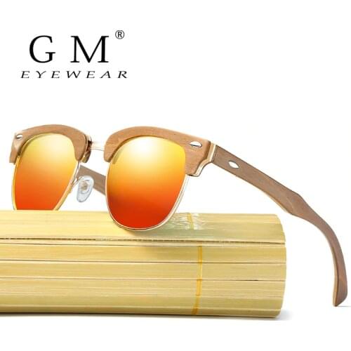GM Brand Skateboard Wooden Frame Sunglasses Polarized / Bamboo Sunglasses and Support DropShipping / Provide Pictures 037