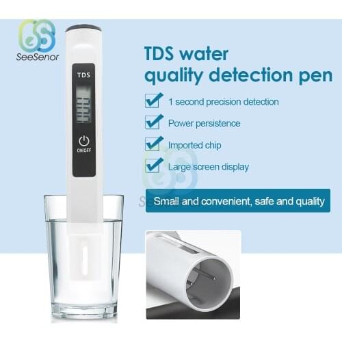 TDS-M3 TDS Meter Tester Digital Water Tester Pen 0-9990ppm LCD Water Purity PPM Aquarium Filter for Aquarium Pool Water Monitor