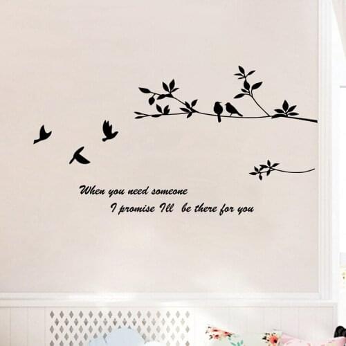 [i story]-free shipping DIY Removable Mural Wall Sticker decals decoration art 50*150cm branch tree and birds Art Vinyl