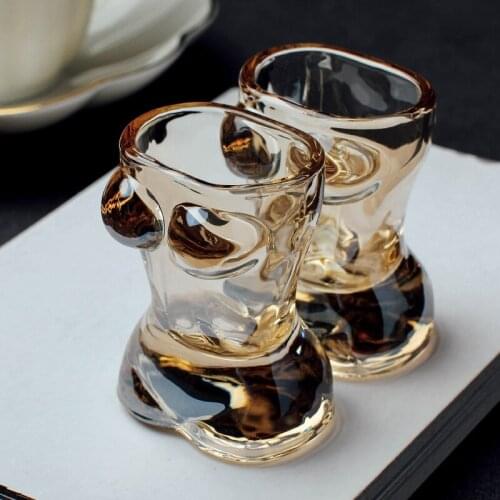 Creative womens Cup modeling Mini wine cup white wine cup decoration glass cup KTV red wine cup