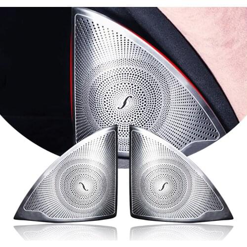 Car Audio Speaker Cover Trim Door Loudspeaker Rear Air Outlet Cover Trim For Mercedes Benz W213 W205 GLC C Class Car Accessories