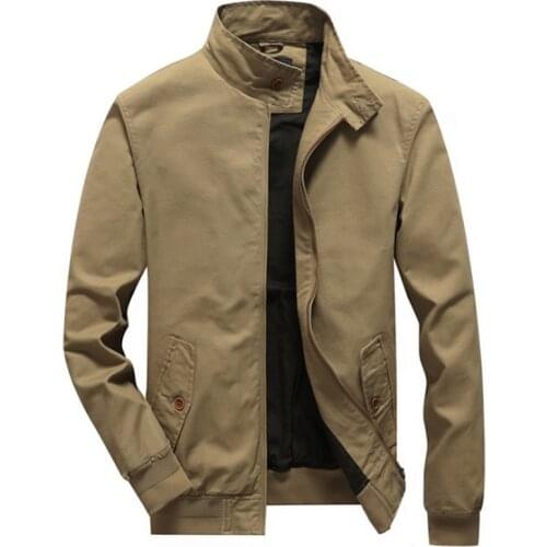 New Cotton Jacket Men Fashion Stand Collar Army Green Jackets and Coats Zipper Casual Male Outwear Casaco Masculino 6XL