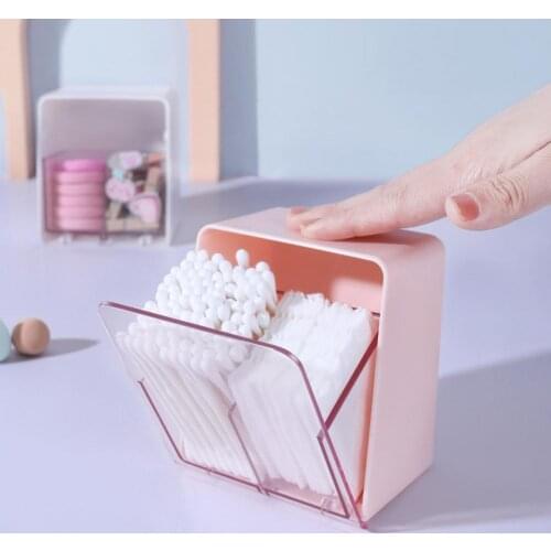 Hot! Storage Box Dual Grid Design Large Capacity ABS Desktop Swab Storage Holder for Home