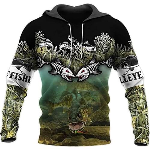 Fishing 3D Printed Mens Hoodies Harajuku Streetwear Autumn Hooded Sweatshirt Unisex Casual Jacket Tracksuits TD199799971