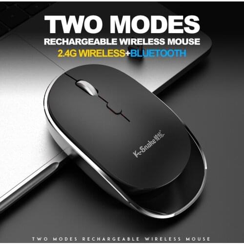 Viper BM800 Wireless Mouse Bluetooth 5.1 Long Battery Computer Mouse 2.4G Receiver Super Slim Silent Gaming Mouse For PC Laptop