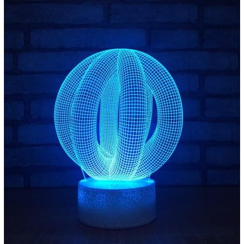 Abstract Art 3D Illusion Night Light Remote Control Touch USB LED Table Desk Lamp Home Decor Creative Gifts
