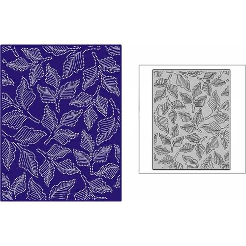 New DIY Dotted Lacy Leaves Background Panel 2021 Metal Cutting Dies for Scrapbooking and Card Making Embossing Craft No Stamps