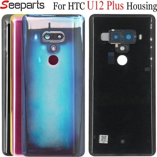 New For HTC U12 Plus Battery Back Cover For HTC U12 Plus Battery Door Back Case With Camera Lens For HTC U12+ Battery Cover
