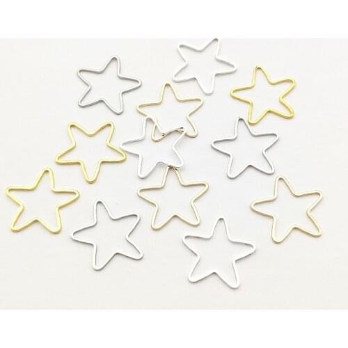 New arrival! 21x21mm 200pcs Copper Star Connector for Earrings DIY making parts,Jewelry Accessories Findings & Components
