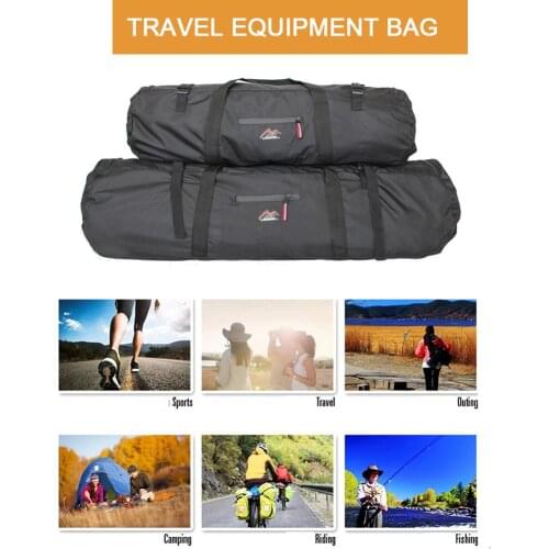 Portable Canvas Bag With Zipper Waterproof Folding Bag Duffel Travel Sports Equipment Bag Large-space Tent Or Pad Carrying Bags