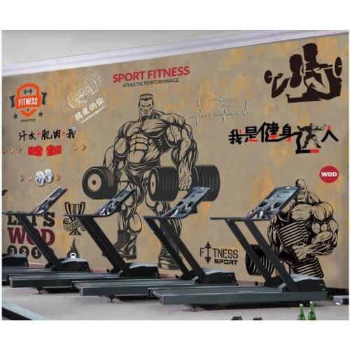 Custom photo wallpaper for walls 3d mural Modern Nostalgic retro yoga studio sports fitness club image wall background wall