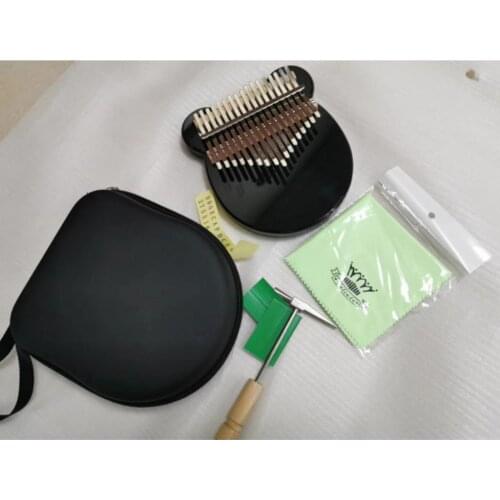 Portable Kalimba 17 Key Thumb Piano Black Gift w/ Case Tuner Hammer Cloth Kalimba Keyboard Musical Instrument Beginner