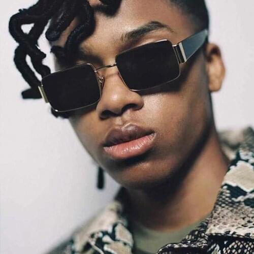 Luxury Square Transparent sunglasses for women Retro red rectangle Metal frame mens glasses Black Shadow feminine 2019