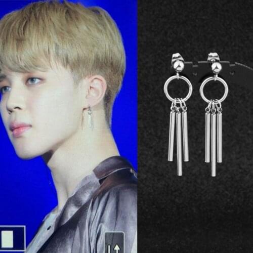 New Fashion Men Women Punk Stainless Steel Earrings Long Chain Hip-hop Street Pop Ear Clip Guys Hipster Rock Stud Earring Unisex