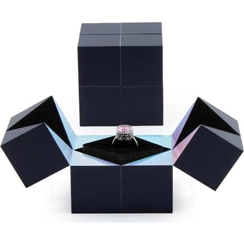 Jewelry Box Folding Ring Box Proposing Marriage Romantic Jewelry Gift Case